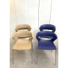 chaise coque bleu ou beige