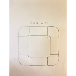 plan de table de réunion en forme carré