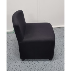 Chauffeuses Surf Design SOFA-ARFA tissus Noire economie circulaire  fauteuil occasion acceuil bureau pas cher seconde main