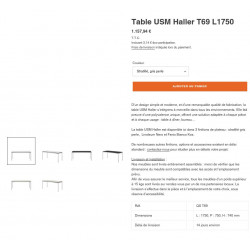 Table USM Haller T69 L1750