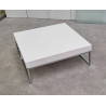Table basse carré laquée blanche