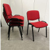 Lot de 5 chaises visiteurs rouge