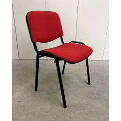 Lot de 5 chaises visiteurs rouge