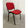 Lot de 5 chaises visiteurs rouge