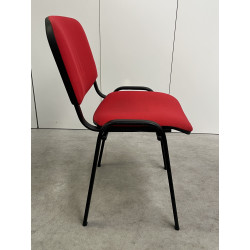 Lot de 5 chaises visiteurs rouge