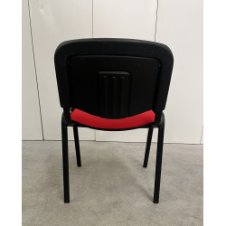 Lot de 5 chaises visiteurs rouge