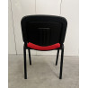 Lot de 5 chaises visiteurs rouge