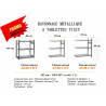 Rayonnage métallique à tablette bas 140cm d'occasion Tixit bon état seconde main économie circulaire Bordeaux disponible