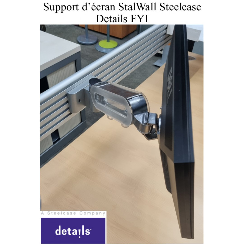 Support d'écran occasion Steelcase Details FYI seconde main pas cher economie circulaire