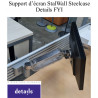 Support d'écran occasion Steelcase Vesa pour SlatWall + SlatRail (Cloison rail Partito) dispo bordeaux