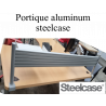 Support Cloisonnette rail Partito  Aluminium Steelcase  type Slatrail  SlatWall  occasion pas cher