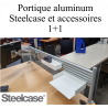 Support Cloisonnette rail Partito  Aluminium Steelcase  type Slatrail  SlatWall  occasion pas cher