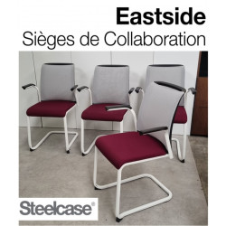 Fauteuils visiteur Steelcase Eastside empilables  siège accoudoirs occasion pas cher seconde main