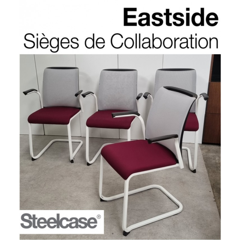 Fauteuils visiteur Steelcase Eastside empilables  siège accoudoirs occasion pas cher seconde main