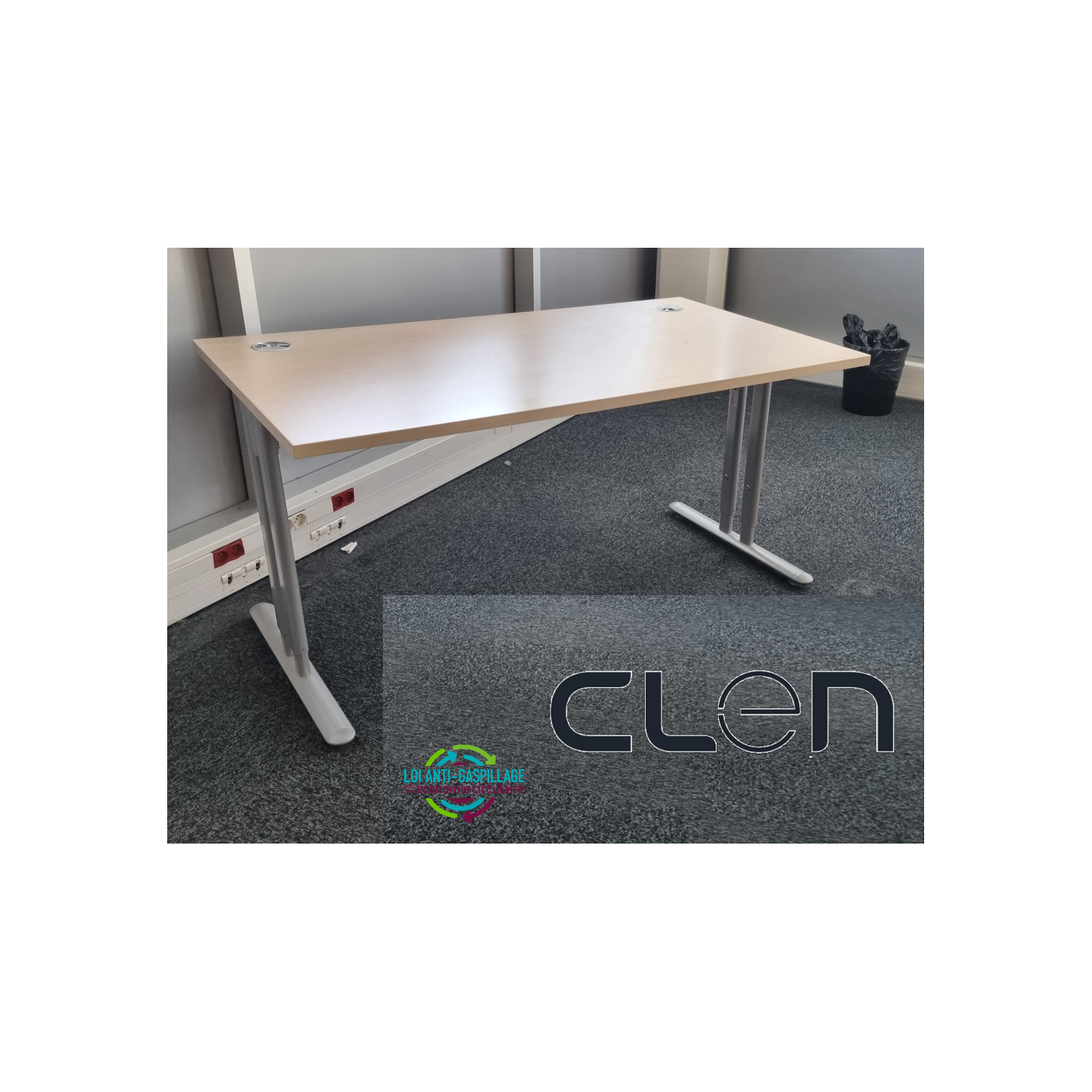 Bureau droit Clen Elise 140 x 80 cm occasion seconde main eligible loi AGEC bordeaux Gironde