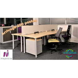 Lot de bureaux occasion pas cher Majencia Bachman professionnel openspace flexoffice agec