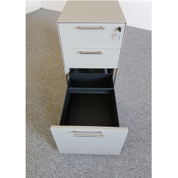 Caisson métallique monobloc hauteur de bureau 60 cm de profondeur promo pas cher prix cassé occasion