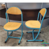 Chaise empilable de cafétéria avec appui sur table occasion pas chère réemploie loi agec