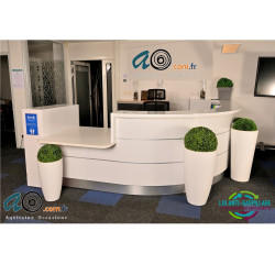 Banque d'accueil avec comptoir de réception occasion pas chére agec réemploie