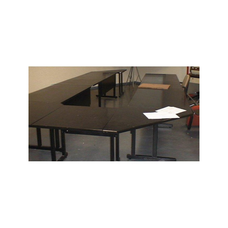 Table de réunion en bois noir