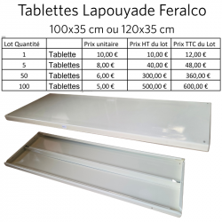 Crochets , taquets ,tablettes ,étagère pour rayonnage Lapouyade Feralco