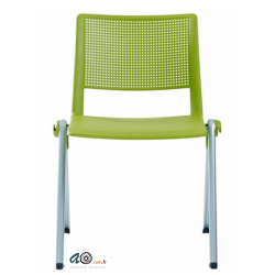Chaise visiteur professionnelle polypropylène verte empilable