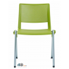 Chaise visiteur professionnelle polypropylène verte empilable