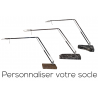 éclairage bureau professionnel Belux Lifto chromée Design Benjamin Thut  socle minéral marbre calcaire ardoise occasion