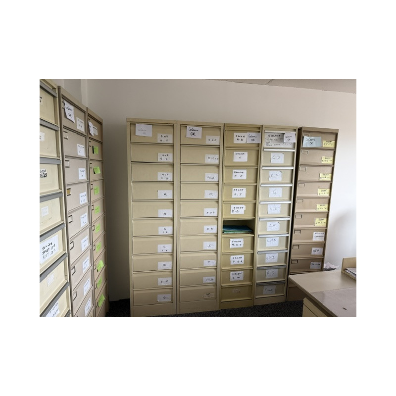 Meuble à clapet 10 cases Vinco porte finition peau