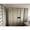 Meuble à clapet 10 cases Vinco porte finition peau